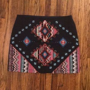 Dark navy blue skirt with Aztec stitching